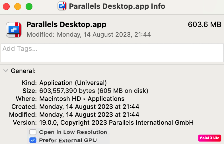 Use external graphics (eGPU) with Parallels Desktop for Mac